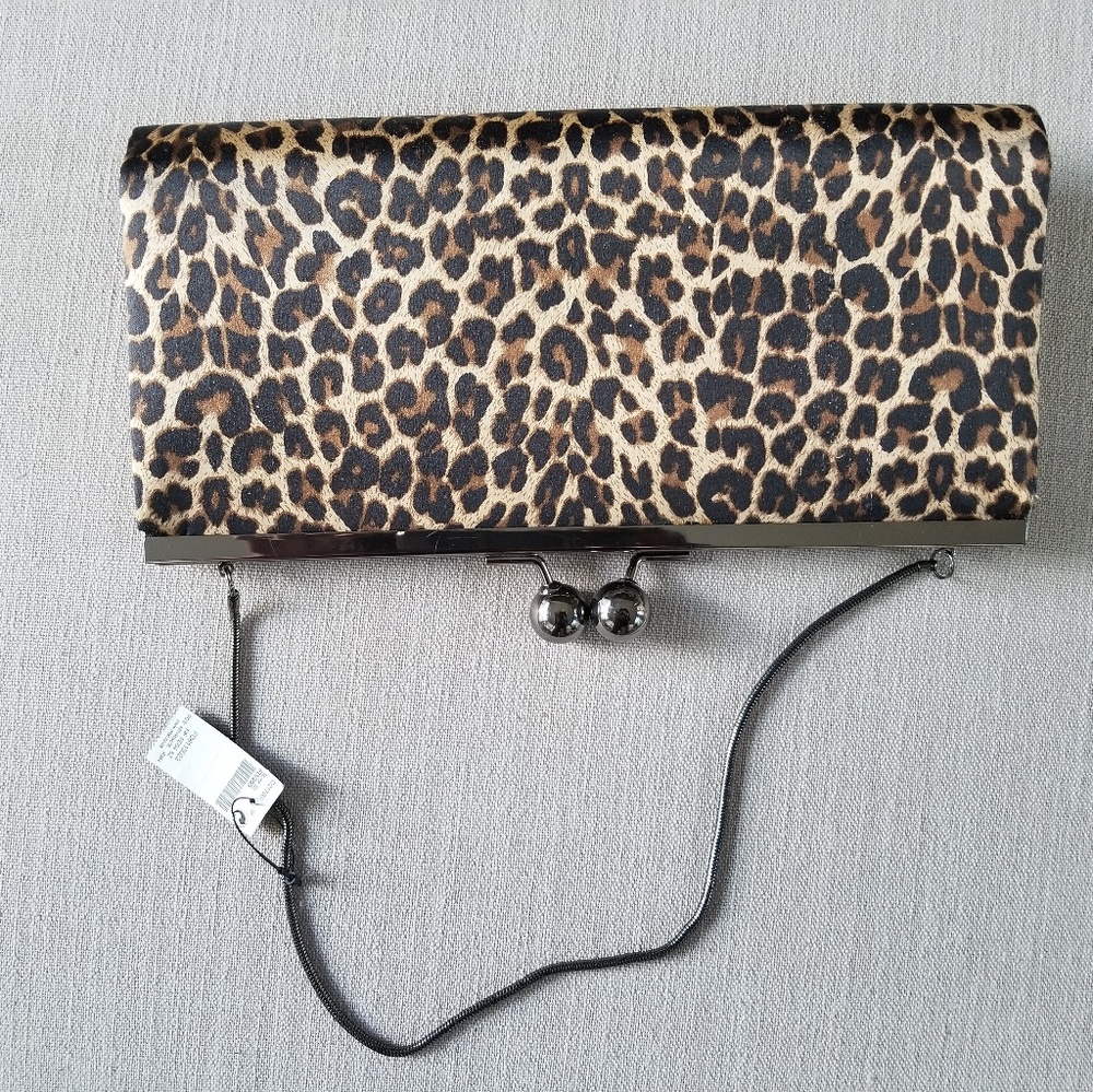 Animal print clutch